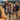 A close-up image shows three children, all smiling and laughing, running towards the viewer at a pumpkin patch, with their father running behind them. In the foreground, many bright orange pumpkins are visible. The scene is bathed in warm, natural light under a partly cloudy sky, with a line of trees visible in the background.