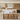 Professional modern organic kitchen interior with wicker and marble - high-quality image for marketing and content creation