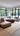 Professional modern living room with expansive windows and neutral decor - high-quality image for marketing and content creation