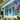 Stock Photo: American Home with Blue Shutters