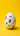 A white Easter egg stands upright on a bright yellow background. The egg is intricately decorated with hand-painted spring motifs, including a prominent black and yellow striped bee, another bee with yellow wings, two purple butterflies, and a scattering of vibrant pink, yellow, and blue flowers with green leaves. A subtle shadow beneath the egg adds depth to the clean, cheerful composition.